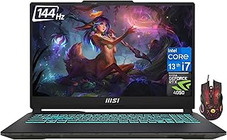 MSI نوت بوك GF75 رفيع للالعاب 17.3 انش FHD ومعالج انتل كور i5-10300H بتردد 2.6GHz وذاكرة RAM 8GB وSSD 512GB وبطاقة نفيديا جيفورس GTX 1650 4GB وويندوز 10 هوم