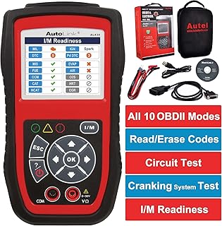 اوتيل قارئ رموز OBD2/EOBD AL439 من اوتو لينك، اداة اختبار كهربائية افضل AL329 OBD2، 10 اوضاع OBDII، اداة تشخيص او بي دي 2 وكان، اختبار الدائرة، اختبار انظمة البداية، اختبار الاستعداد