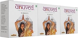 Anuved Vibhuti Soap | Pack Of 3 | 125g Each | Herbal Scrub Soap for Face and Body infused with ashes of sacred Herbs | Enriched with Rishikesh Gangajal | Tan removal Soap for Men and Women