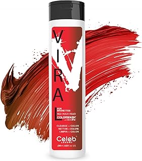 Celeb Luxury Red Hair Color Depositing Colorwash, Red Viral Shampoo for Brunettes and Brown Hair + Bondfix Bond Rebuilder, Semi Permanent Hair Color, Vegan Hair Dye