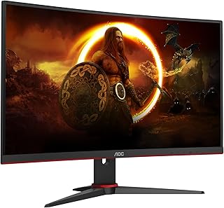 AOC شاشة العاب CQ27G2SE QHD 27 انش، 165Hz، في ايه، 1 مللي ثانية، فري سينك بريميوم، تباطؤ ادخال منخفض، تحكم الظل، اوضاع الالعاب (2560×1440@ 165Hz، 250 شمعة لكل متر، HDMI 2.0 × 2 منفذ عرض 1.2)