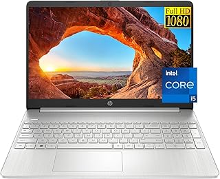 HP لابتوب 15.6 انش، معالج انتل كور i5-1135G7، شاشة 15.6 انش FHD مضادة للوهج، HDMI، واي فاي وبلوتوث، تصميم خفيف الوزن، شحن سريع، ويندوز 11 هوم (16GB RAM | 1TB SSD)