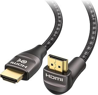 كيبل ماترز كيبل HDMI بزاوية يمنى 48 جيجابايت في الثانية بدقة 8 كيه بطول 2 متر (كيبل HDMI 270 درجة)، لشاشة عرض