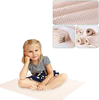 Chair Pads Washable Waterproof 36''x34''*1pack,5-Layer Thicken Cotton Comfort Soft Wheelchair Car Incontinence Protector Pads,Reusable Anti-Slip Pee Pads for Kids Boys Girls,Beige