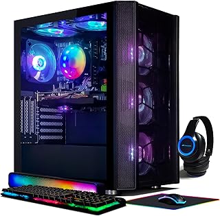 كمبيوتر العاب/انتل كور i7 3.4G حتى 3.9G/ذاكرة 32G/1TB SSD/واي فاي/6 مرواح RGB/بلوتوث 5.0/جيفورس RTX 3060 12G GDDR6/كيبورد/ماوس+قاعدة/ساوند بار بلوتوث RGB/ميكروفون العاب من اس تي جي اوبرون، W10P64