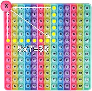 لعبة رياضات فدجيت على شكل طاولة رقمية لعمليات الضرب 12 × 12 من دي كيه-سيمينا، كون كافة العمليات الرياضية، سهلة التعلم، توفر متعة اكثر، لعبة تعلم تكافح التوتر على شكل طاولة ضرب