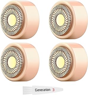 رؤوس بديلة الجيل 3 متوافقة مع حلقة ازالة شعر الوجه الخالية من العيوب، اصدار جديد من شفرات بديلة لرؤوس بديلة خالية من العيوب الجيل 3، راس مطلي بالذهب عيار 18 قيراط، عبوة من 4 قطع