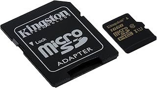 كينغستون بطاقة ذاكرة فلاش microSDHC الفئة 4 سعة 8 جيجابايت SDC4/8GB، اسود