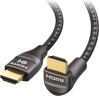 كيبل ماترز كيبل HDMI بزاوية يمنى 48 جيجابايت في الثانية بدقة 8 كيه بطول 2 متر (كيبل HDMI 90 درجة)، لشاشة عرض