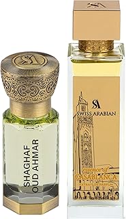 عطر ايسنس اوف كازابلانكا 100 مل او دي بارفان + شغف عود أحمر 12 من سويس اريبيان