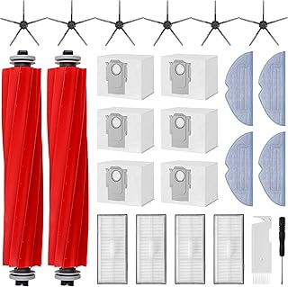 مجموعة ملحقات روبوروك S7 برو الترا/S7 ماكس في الترا، او جو ديل 6 × اكياس غبار 2 × فرشاة دوارة رئيسية 6 × فرش جانبية 4 × فلاتر 4 × مناديل ممسحة 1 × فرشاة، قطع غيار للمكنسة الكهربائية الروبوتية