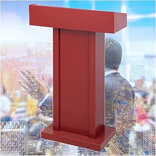 Lectern Podium Stand, Lectern Podium Stand,Lectern Podium Stand,Metal Podium Stand, Professional Lectern with Wide Reading Countertop, Portable Church Schools Office Co(