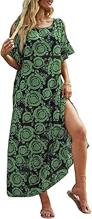 Women Loose Kaftan Swimsuit Cover Up Beach Long Casual Caftan Dress