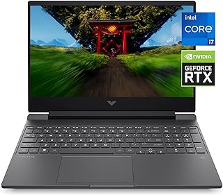 لابتوب العاب فيكتوس من HP 15، انفيديا جيفورس RTX 3050 Ti، انتل كور i7 الجيل 12، ذاكرة RAM 8GB، SSD 512GB، شاشة FHD IPS، ويندوز 11 هوم، كيبورد باضاءة خلفية، حرارة محسنة (15-fa0020nr، 2022)