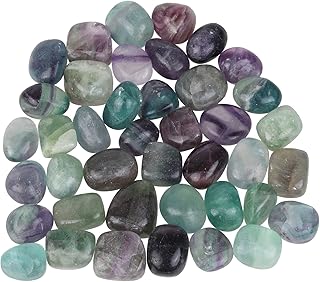 dssmboom 1Pound Natural Tumbled Crystal Stone for Vase Fillers, Decorative Stones for Home Office, Fluorite