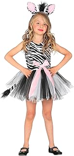 W WIDMANN MILANO Party Fashion - Children's Zebra Costume Dress with Tutu Animal Costume Fancy Dress Costumes