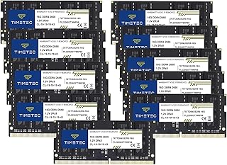 تايم تيك لابتوب هاينكس IC DDR4 2666MHz PC4-21300 غير مخزن مؤقت 1.2 فولت CL19 2Rx8 ثنائي الصف 260 دبوس SODIMM (10x16GB 2666MHz SODIMM)