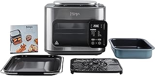 Ninja 12-in-1 Multi-Cooker Combi, Oven & Fryer, 12 Cooking Functions, Family Size Meal in 15 Minutes*, with Baking Tray, Pan and Recipe Guide, Grey, SFP700EU.