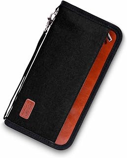 Family Travel Passport Holder - RFID Blocking Lightweight Wallet with Zipper Pocket, Travel Document Organizer for Easy Access, Black