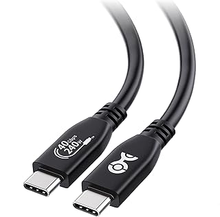 كيبل USB 4 ماترز معتمد من USB-IF مع بيانات 40 جيجابايت في الثانية ودعم فيديو 8K وشحن 100 واط 3.3 قدم متوافق تمامًا USB-C وثندربولت 3 لشاشة عرض