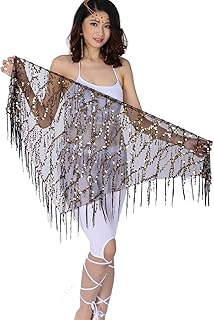 ZLTdream Belly Dance Sequin Triangle Hip Scarf