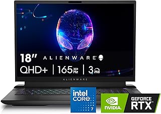 الينوير لابتوب العاب M18 - شاشة 18 انش QHD+ 165Hz 3ms، انتل كور i7-14700HX، 16GB DDR5 RAM، 1TB SSD، انفيديا جيفورس RTX 4070 8GB GDDR6، ويندوز 11 هوم، خدمة في الموقع - قمر معدني داكن