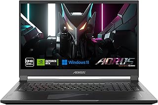 جيجابايت اوروس 17X: لابتوب بشاشة 17.3 بوصة QHD 2560×1440 240Hz انفيديا جيفورس RTX 4080 وحدةGPU 12GB GDDR6 انتل كور i9-13900HX 16GB DDR5 RAM 1TB SSD ويندوز 11 برو 17X AXF-B4US694SP أسود