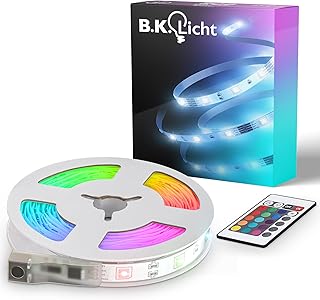 شريط اضاءة LED بمنفذ USB بطول 3 متر مع جهاز تحكم عن بعد، اضاءة RGB ملونة، قابل للتعتيم، لتزيين الغرفة، الالعاب، شريط إضاءة، 300 × 0.2 × 1 سم، ابيض