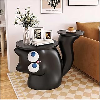 Home Decoration Living Room Table，Modern Coffee Table，Round Coffee Table，Minimalist Center Table Tea Table，Small Apartment Simple And Modern With A Tilted Cat Tray Side Table.(Black)