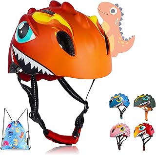 Toddler Helmet Kids Bike Helmet for Boys Girls 3 4 5 6Years Old with Dinosaur 3D Lightweight Safety Certified,Toddler Bike Cycling Skating Skateboard Scooter Helmet