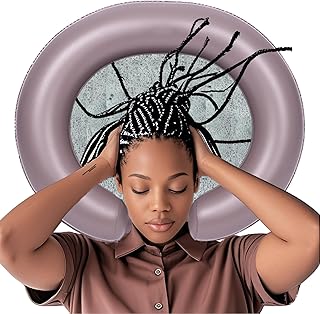 Portable Shampoo Bowl for Locs | Inflatable Hair Detox Tub with Neck Pillow | Mobile Salon Equipment | Lightweight Travel-Friendly Hair Wash Basin