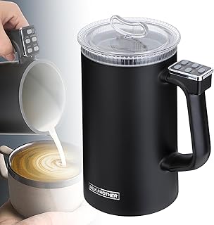 Milk Frother Electric 4 in 1 Automatic Milk Frother 350ml Milk Steamer Hot & Cold Milk Foamer Steamer Milk Warmer Silent Operation Silent Operation for Coffee Latte Hot Chocolate Cappuccinos Macchiato