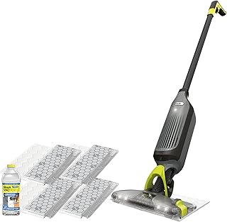 شارك ممسحة كهربائية لاسلكية للارضيات الصلبة VACMOP Pro VM252 مع وسادة للاستعمال مرة واحدة، رمادي فحمي