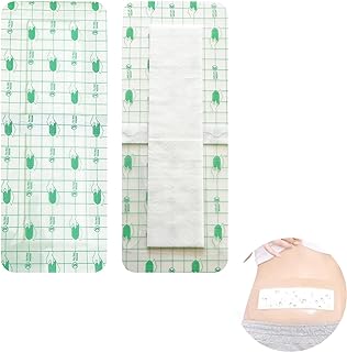 Incision Island Dressing,Section Adhesive Island Wound Dressings Pads,Waterproof Bandage Gauze Absorbent Patche-25Pcs