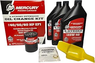 طقم تغيير الزيت والفلتر من Mercury OEM 40-50-60hp 4 ضربات خارجية 8M0081916