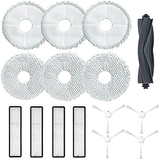 مجموعة من 15 قطعة من قطع غيار المكنسة الكهربائية الروبوتية لدريم L10s الترا، ملحقات دريم S10/S10برو، فلتر قطع غيار المكنسة الكهربائية، قطع غيار مكنسة روبوتية جانبية، رمادي