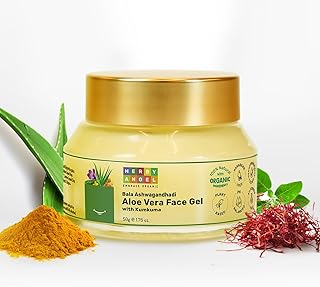 Herby Angel Bala Ashwagandhadi Aloe Vera Face Gel with Kumkuma | Intense Hydrating & Moisturizing| Non-Sticky