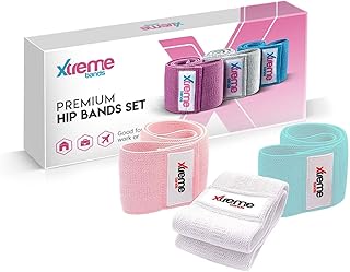 Xtreme Resistance Bands for Working Out Legs and Glutes - Booty Bands for Women - Quality Exercise Bands for Home or Gym Workout - 3 Levels, 14-50 lb