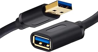 كيبل تمديد USB 3.0 بطول 6 متر من تان كيو واي، كيبل تمديد عالي السرعة USB 3.0 من النوع ايه ذكر الى انثى لبلاي ستيشن واكس بوكس وذاكرة فلاش USB والقرص الصلب وقارئ البطاقات والماسح الضوئي والطابعة