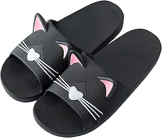 Children's Girls Boys Summer Slippers with Cat Women Men Soft Non-Slip Mules Size 23-44