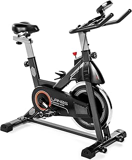 Lanos Exercise Bike, Stationary Bike for Indoor Cycling | The Perfect Exercise Bikes for Home Gym | Indoor Exercise Bike for Men and Women | Stationary Bike | Comfortable Seat Cushion, Silent Belt