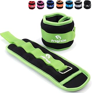 Ankle Weights for Women, Men and Kids - 1/2/3/4/6/8/10/12/15/20 LBS 1 Pair Strength Training Wrist/Leg/Arm Weight with Adjustable Strap for Jogging, Gymnastics, Aerobics, Physical Therapy