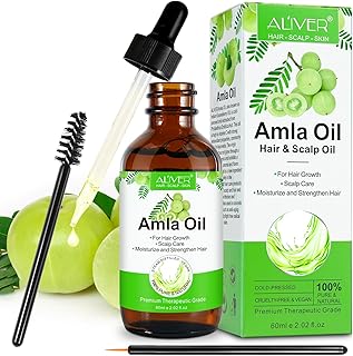 Amla Oil for Hair, 60 ml, Pure Amla Oil, Amla Oil for Hair, for Face, Body, Hair, Skin, Hands, Anti-Aging, Wrinkles, Perfect for Strengthened Roots and Strong Hair