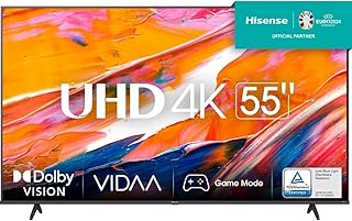 هايسينس 139 سم (55 انش) سلسلة بدون حواف 4K UHD LED سمارت جوجل تي في 55A6K (رمادي) دولبي فيجن واتموس وضع HSR 120 تحكم صوتي استخدام اليدين