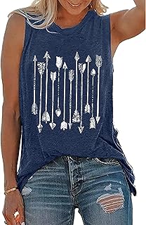 Arrow Shirt Tank Tops Women Workout Yoga Graphic Tank Tops Summer Casual Sleeveless T Shirts