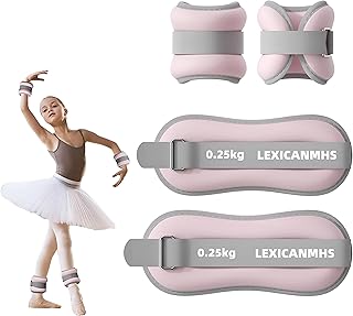 LEXICANMHS Gewichtsmanschetten 2PCS, Verstellbares Fußgelenkgewichte Set, Fuß-/Handgelenkgewicht Manschetten,Geeignet für Anfänger und Kinder Tanzen Bewegung, Gehen, Joggen Rosa