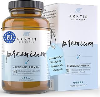 Arktis BioPharma Arktibiotic Premium Powder 180 g in Pharmacy Quality | With 9 Selected Lactic Acid Bacteria and Vitamin D | Probiotics, Intestinal Treatment, Intestinal Bacteria, Probiotics, Culture