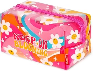 Legami - Makeup Queen Metal TPU Daisy Spacious Zipper Makeup Bag 18x14cm Pink Cosmetic Bag, pink, Cosmetic bag