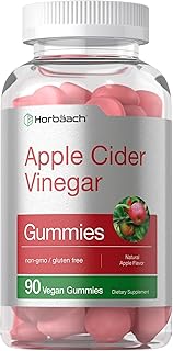 Vegan Apple Cider Vinegar Gummies 600mg | 90 Count | Natural Apple Flavor | Non-GMO, Gluten Free | by Horbaach