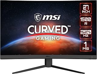 MSI شاشة العاب منحنية G27C4X 27 1920 × 1080 (FHD) 1 مللي ثانية 250 هرتز فري سينك HDMI منفذ عرض مضادة للوميض للوهج خاصية HDR من ام اس اي أسود LCD , 1